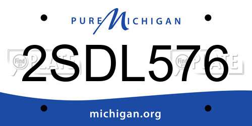 2SDL576 Michigan License Plate