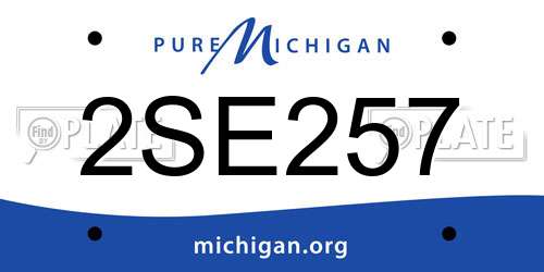 2SE257 Michigan License Plate