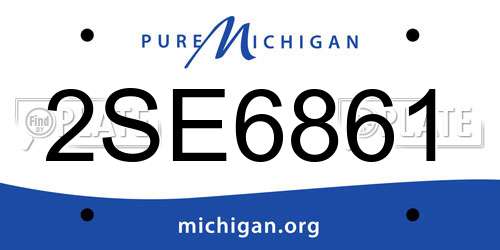2SE6861 Michigan License Plate