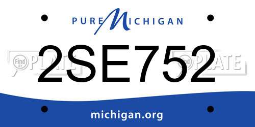 2SE752 Michigan License Plate