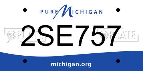 2SE757 Michigan License Plate