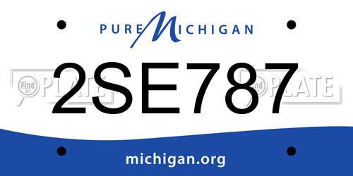 2SE787 Michigan License Plate