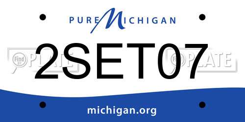 2SET07 Michigan License Plate