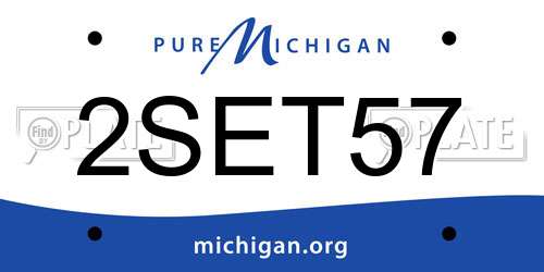 2SET57 Michigan License Plate