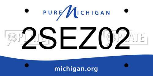 2SEZ02 Michigan License Plate