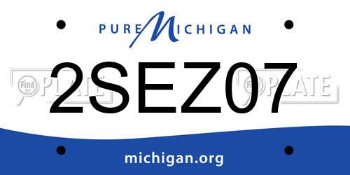 2SEZ07 Michigan License Plate