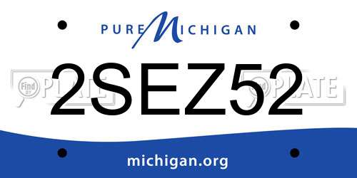 2SEZ52 Michigan License Plate