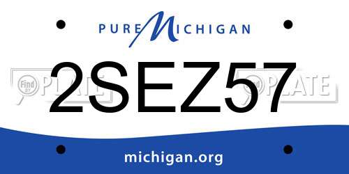 2SEZ57 Michigan License Plate