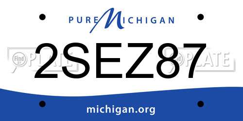 2SEZ87 Michigan License Plate