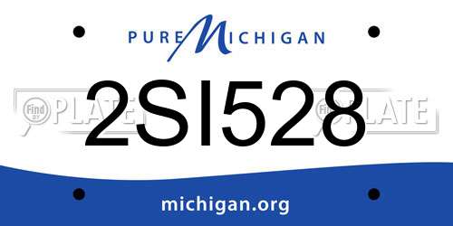 2SI528 Michigan License Plate