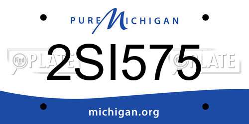 2SI575 Michigan License Plate