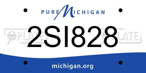2SI828 Michigan License Plate