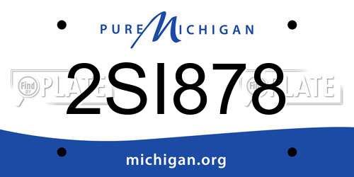 2SI878 Michigan License Plate