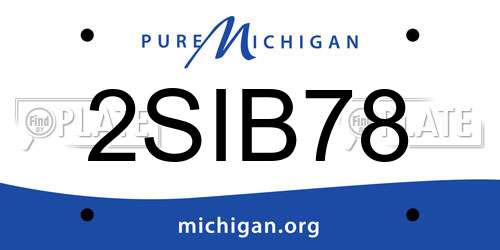 2SIB78 Michigan License Plate