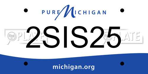 2SIS25 Michigan License Plate