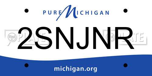 2SNJNR Michigan License Plate