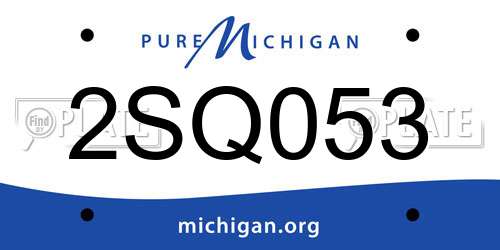 2SQ053 Michigan License Plate