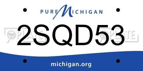 2SQD53 Michigan License Plate