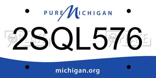 2SQL576 Michigan License Plate