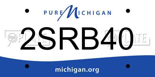 2SRB40 Michigan License Plate