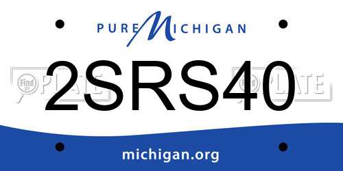 2SRS40 Michigan License Plate