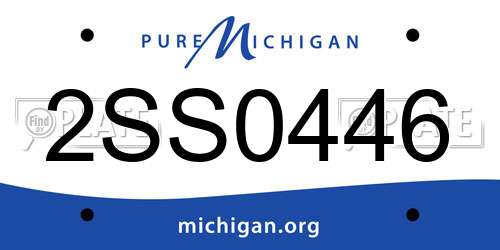 2SS0446 Michigan License Plate