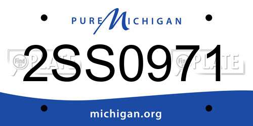 2SS0971 Michigan License Plate