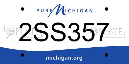 2SS357 Michigan License Plate