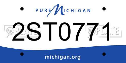 2ST0771 Michigan License Plate
