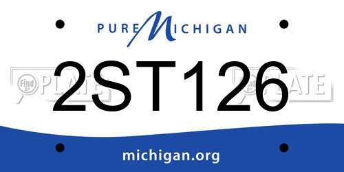 2ST126 Michigan License Plate