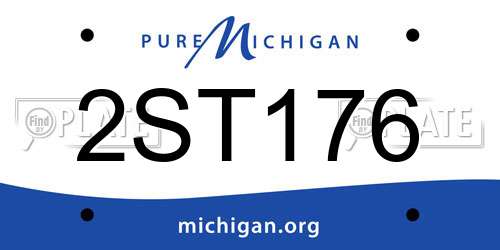 2ST176 Michigan License Plate