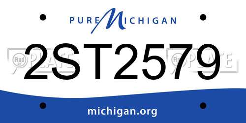 2ST2579 Michigan License Plate