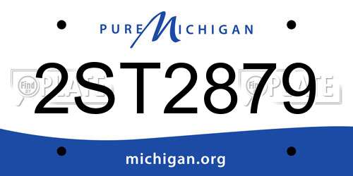 2ST2879 Michigan License Plate