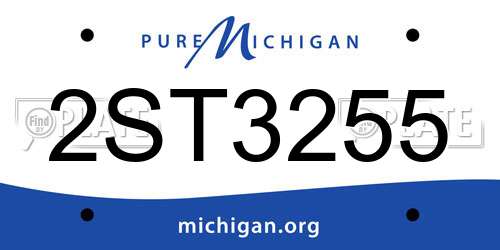 2ST3255 Michigan License Plate