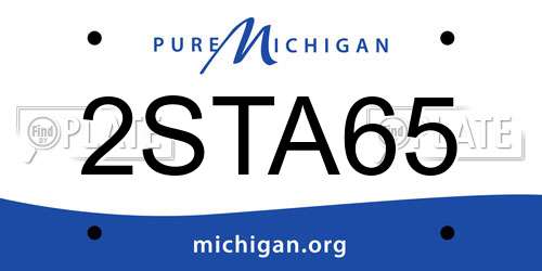 2STA65 Michigan License Plate