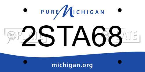 2STA68 Michigan License Plate