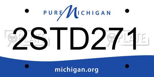 2STD271 Michigan License Plate