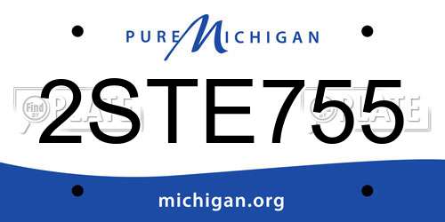 2STE755 Michigan License Plate