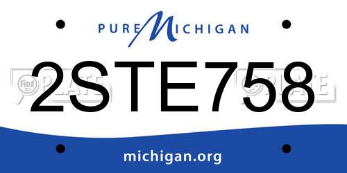 2STE758 Michigan License Plate