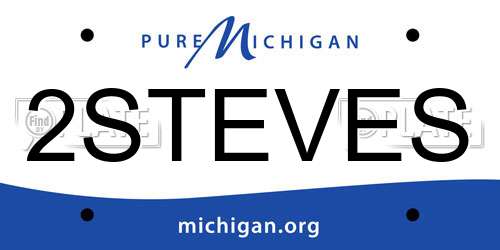 2STEVES Michigan License Plate