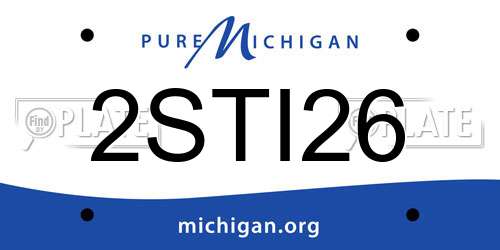 2STI26 Michigan License Plate