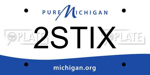 2STIX Michigan License Plate