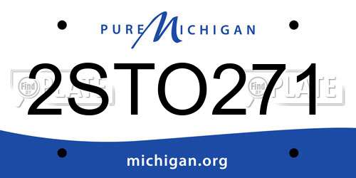 2STO271 Michigan License Plate