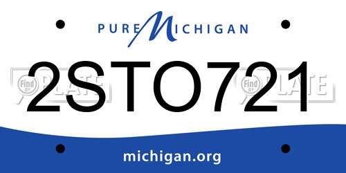 2STO721 Michigan License Plate
