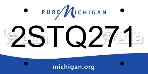 2STQ271 Michigan License Plate