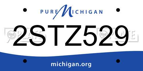 2STZ529 Michigan License Plate