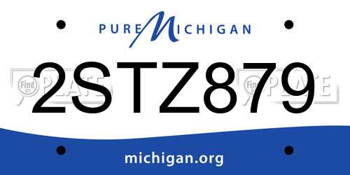 2STZ879 Michigan License Plate