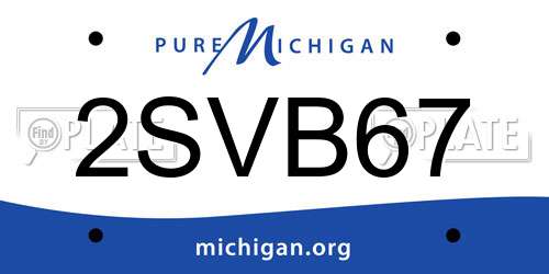 2SVB67 Michigan License Plate