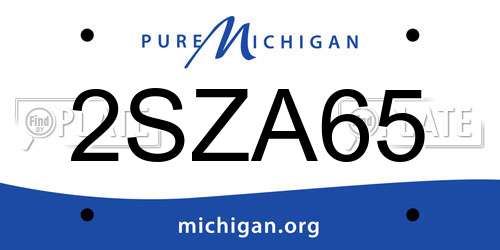 2SZA65 Michigan License Plate