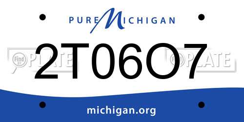 2T06O7 Michigan License Plate